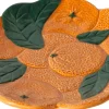 Boltze schaal Sinaasappel oranje / groen D 25 H 2,5 cm