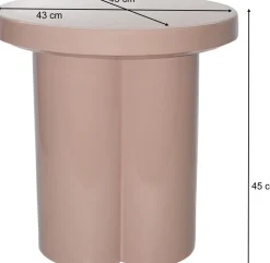 Brix bijzettafel Noa roze D 43 H 45 cm