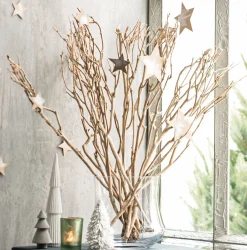 Bundel van houten takken L 60 cm grijs