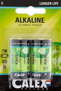 Calex alkaline LR14/C batterij 1,5V 2 stuks