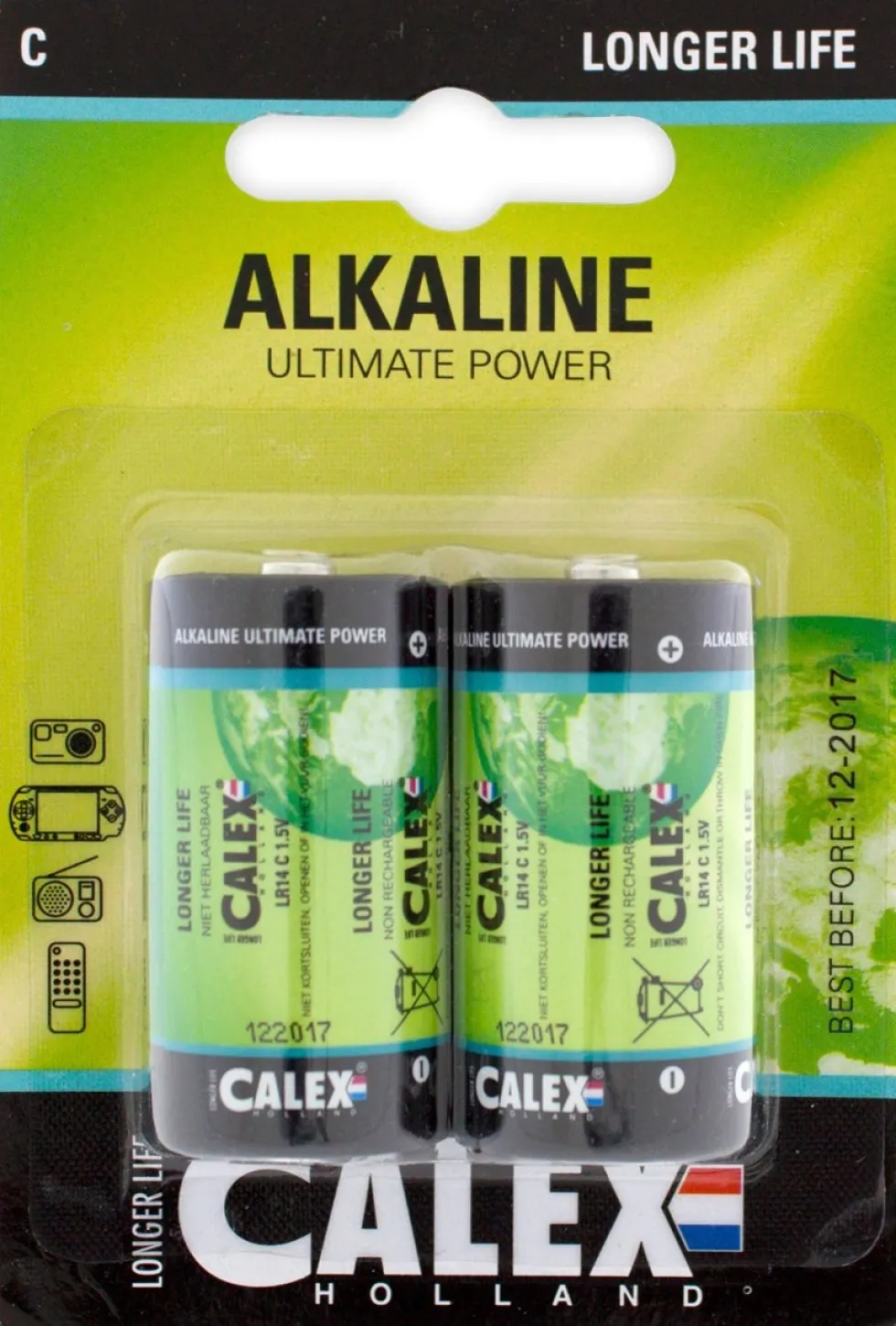 Calex alkaline LR14/C batterij 1,5V 2 stuks