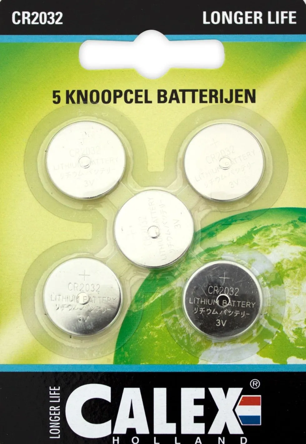 Calex knoopcel batterij CR2032 Lithium 3V 5 stuks