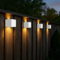Calex wandlamp Falerna wit 8,5 x 8,5 x 8,8 cm 2 stuks