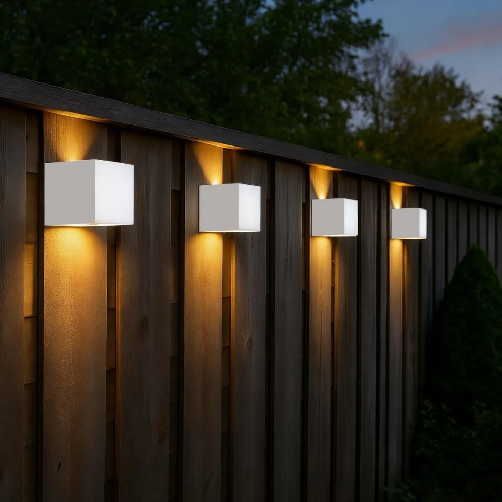 Calex wandlamp Falerna wit 8,5 x 8,5 x 8,8 cm 2 stuks