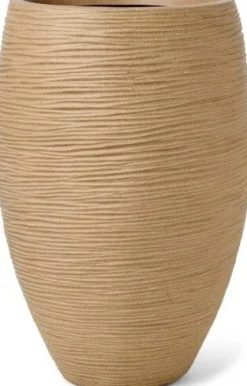 Capi Europe bloempot Elegant Deluxe Rib beige D 40 H 60 cm