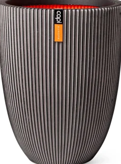 Capi Europe bloempot Groove antraciet D 46 H 58 cm