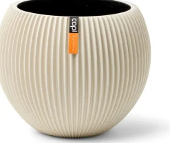 Capi Europe bloempot Groove bol beige D 21,5 H 18 cm