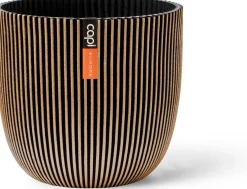 Capi Europe bloempot Groove goud / zwart D 21,5 H 20 cm