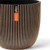 Capi Europe bloempot Groove goud / zwart D 16,5 H 15 cm