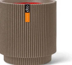 Capi Europe bloempot Groove taupe D 44 H 46 cm
