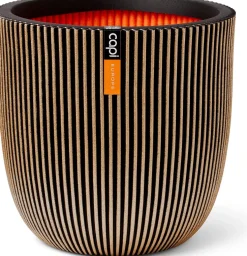 Capi Europe bloempot Groove zwart / goud D 35 H 34 cm