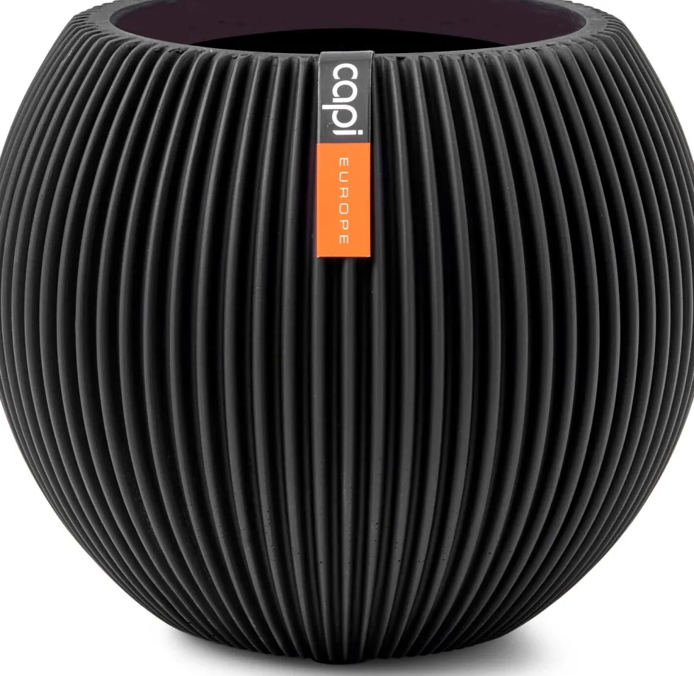 Capi Europe bloempot Groove zwart D 12 H 10 cm