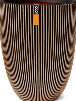 Capi Europe bloempot Groove zwart / goud D 46 H 58 cm