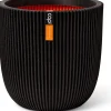 Capi Europe bloempot Groove zwart D 35 H 34 cm
