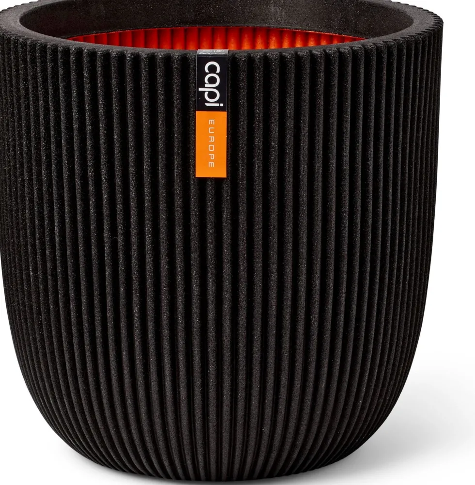 Capi Europe bloempot Groove zwart D 43 H 41 cm