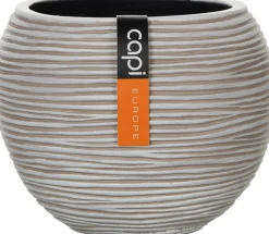 Capi Europe bloempot Nature-Rib crème D 21,5 H 18 cm