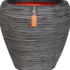 Capi Europe bloempot Nature-Rib antraciet D 42 H 38 cm