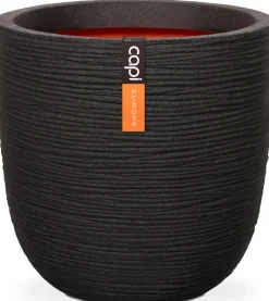 Capi Europe bloempot Nature-Rib zwart D 35 H 34 cm