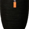 Capi Europe bloempot Nature Rib zwart D 46 H 58 cm