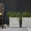 Capi Europe bloempot Nature-Rib wit 50 x 50 x 50 cm