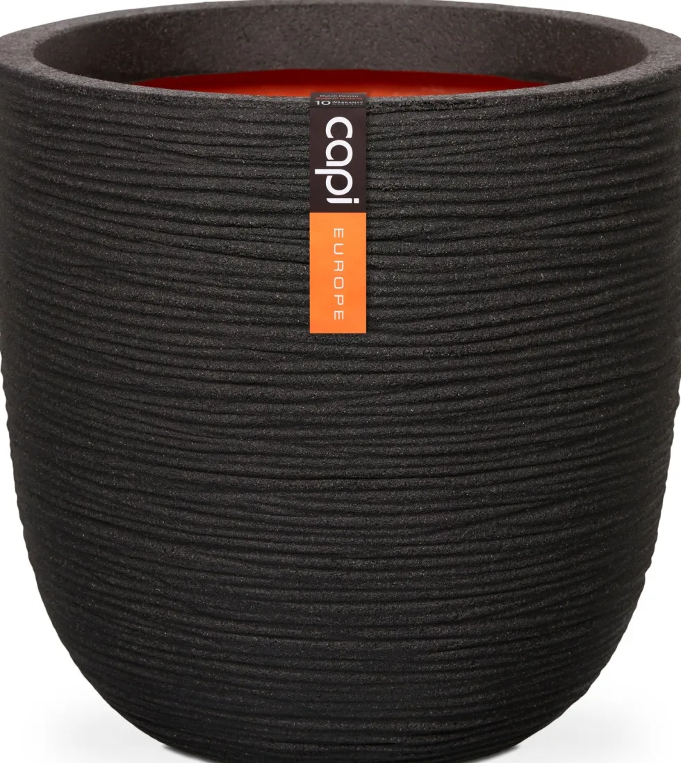 Capi Europe bloempot Nature-Rib zwart D 54 H 52 cm
