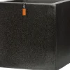 Capi Europe plantenbak Lux Terrazzo zwart 30 x 30 x 30 cm