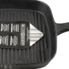 Cast Iron grillpan zwart 23 x 23 x 3 cm