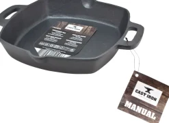 Cast Iron ovenschaal gietijzer zwart 25 x 25 x 6 cm