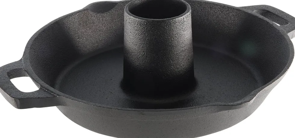 Cast Iron pan gietijzer met kiphouder zwart D 30 H 11,5 cm