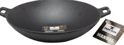 Cast Iron wokpan zwart D 31 H 8,5 cm