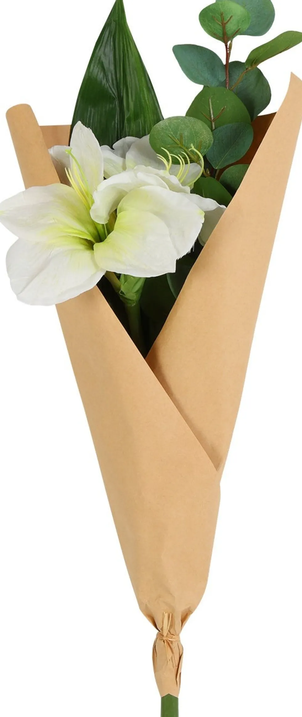 Countryfield kunstbloemen boeket Amaryllis wit H 107 cm