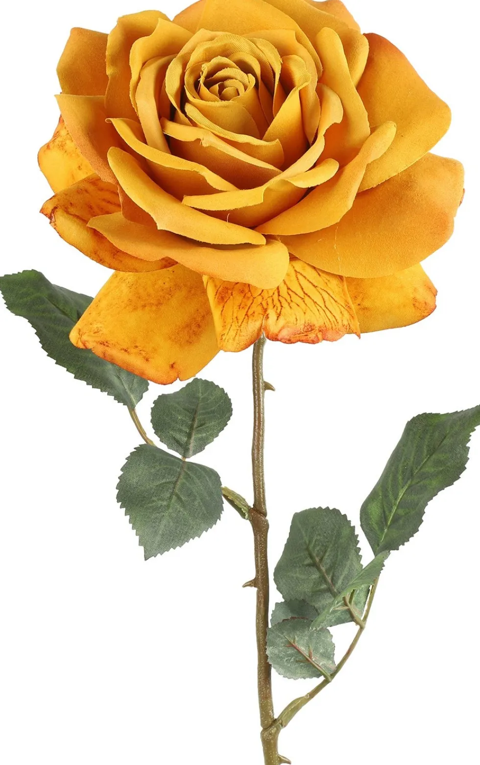 Countryfield kunstbloem Roos oranje H 72 cm