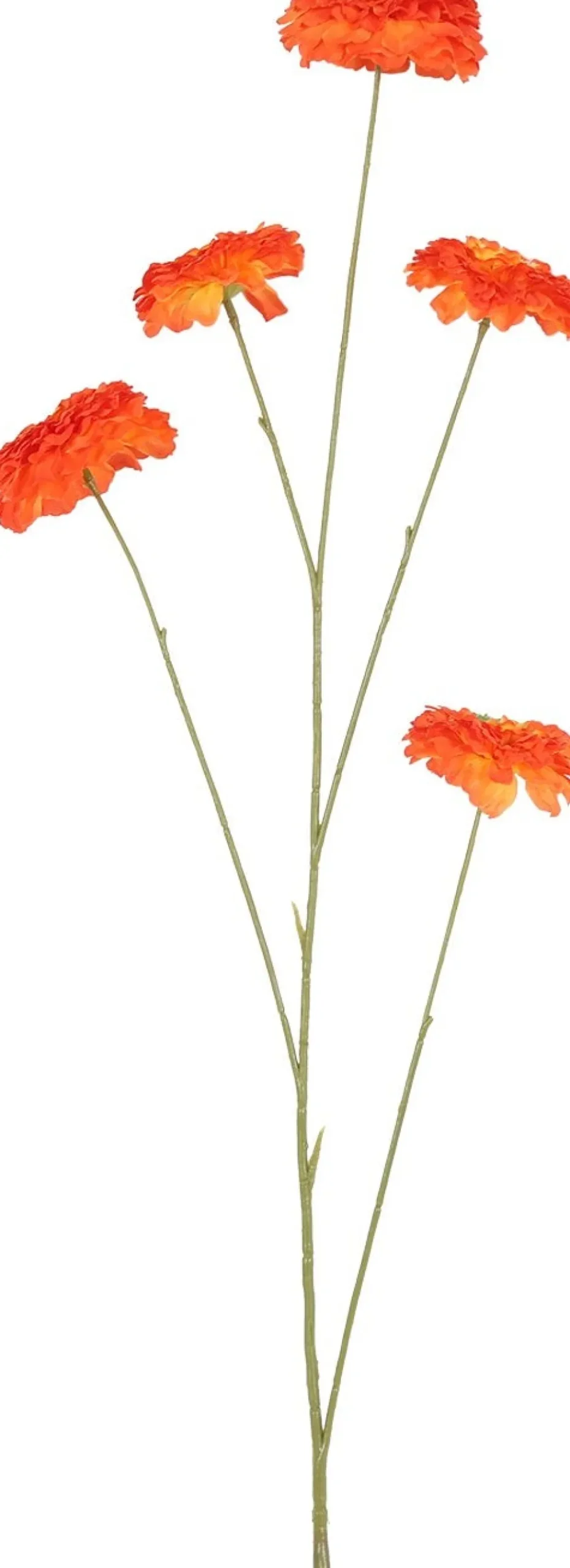 Countryfield kunstbloem Zinnia oranje H 105 cm