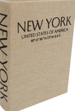 Countryfield opbergdoos Boek New York beige 23 x 17 x 7 cm