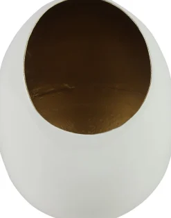 Countryfield waxinelichthouder Madras wit D 12,5 H 15,5 cm
