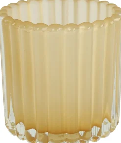 Countryfield waxinelichthouder Wave beige D 7,5 H 7,5 cm