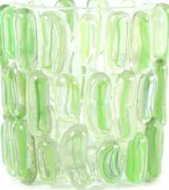 Countryfield waxinelichthouder Bella groen D 8,3 H 8 cm