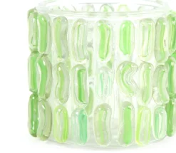 Countryfield waxinelichthouder Bella groen D 11,3 H 10 cm
