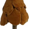 Decoratie boom gevlokt bruin klein D 15 H 40 cm