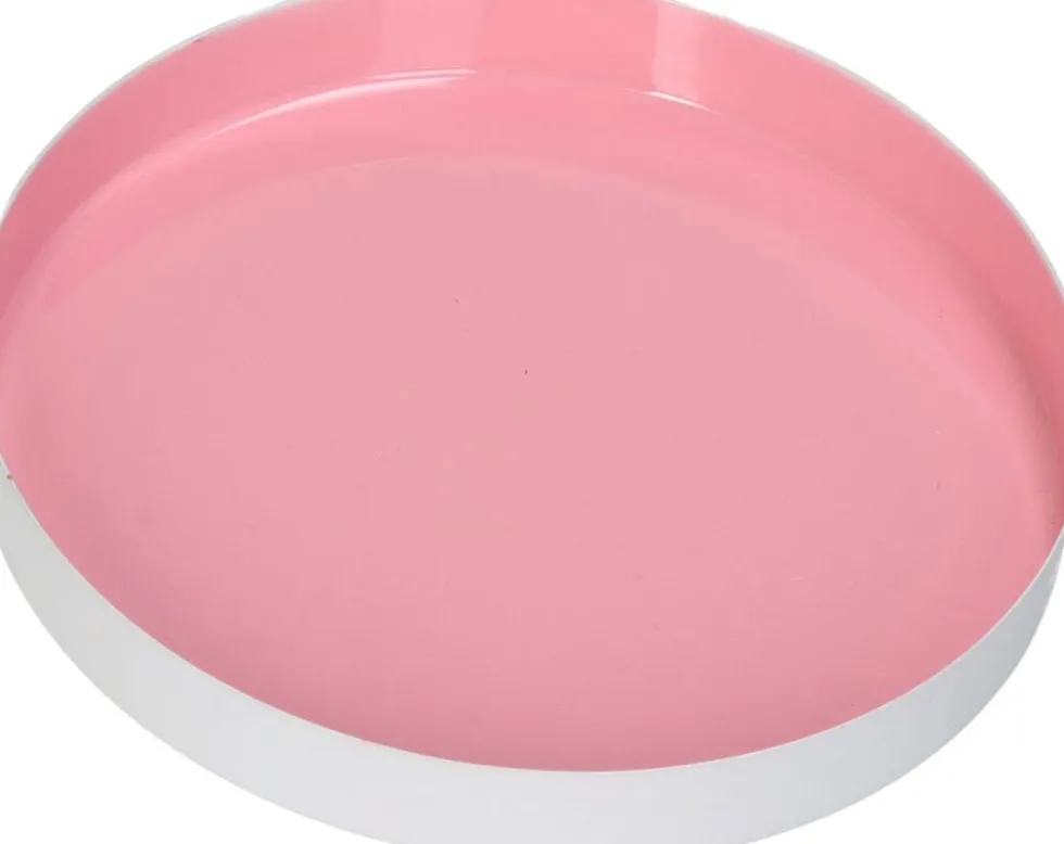 Decoratiebord Sabine roze D 26 H 2 cm