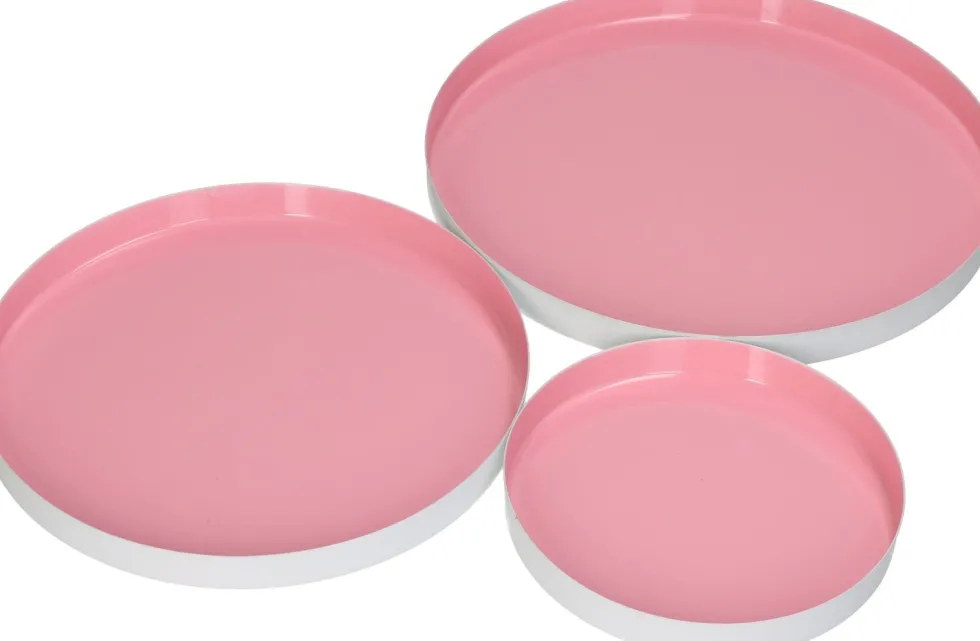 Decoratiebord Sabine roze D 22 H 2 cm