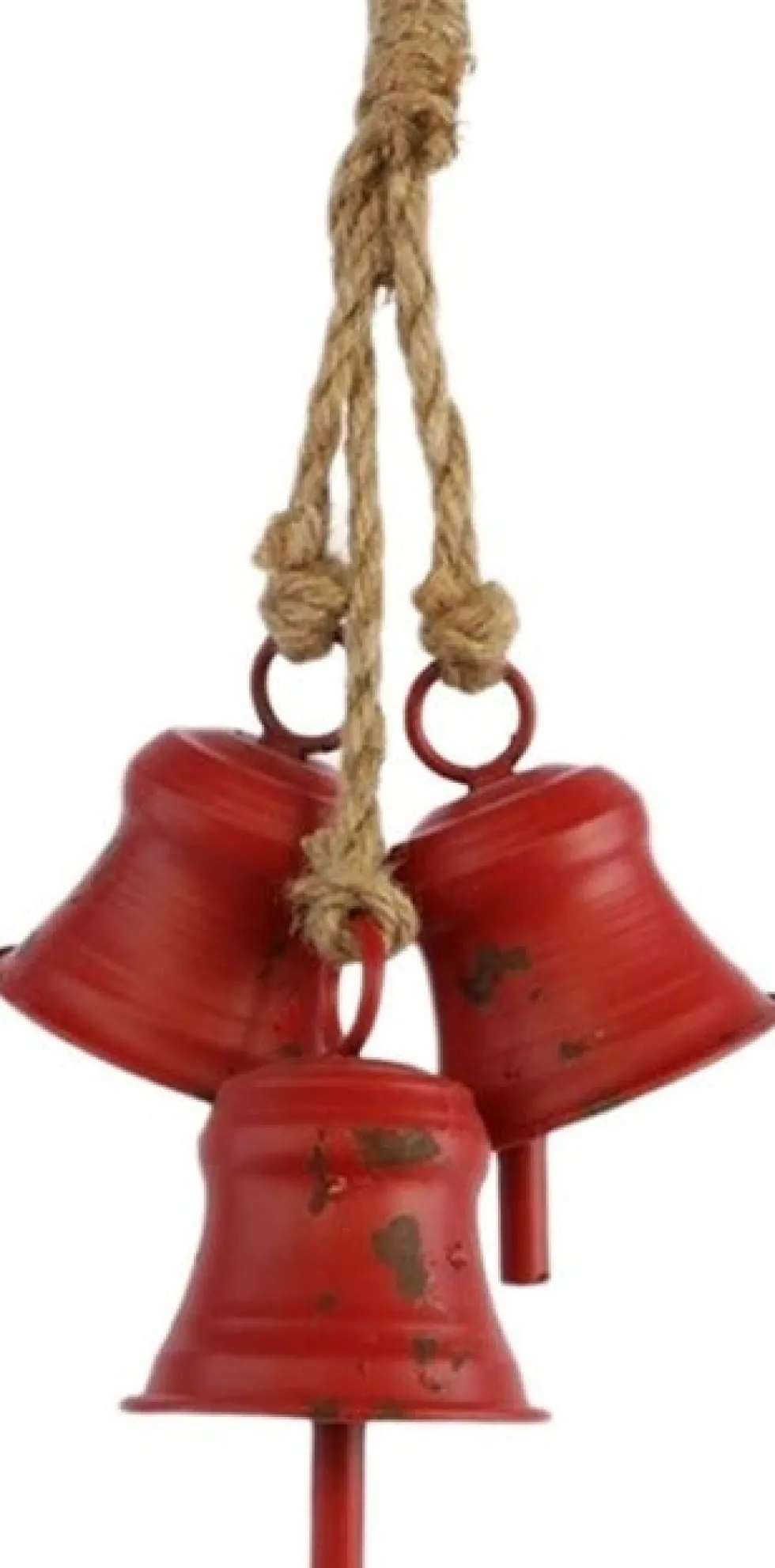 Decoratie hanger bel rood 15 x 8 x 40 cm