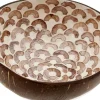 Decoratieschaal Coconut Bowl boogjes beige 15 x 13 x 6 cm