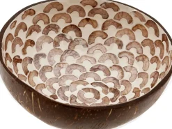Decoratieschaal Coconut Bowl boogjes beige 15 x 13 x 6 cm