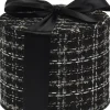 Decoris cadeauverpakking zwart / wit D 14 H 11 cm