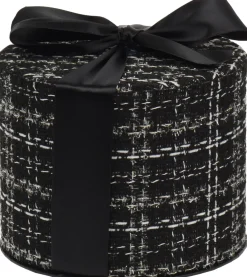 Decoris cadeauverpakking zwart / wit D 14 H 11 cm