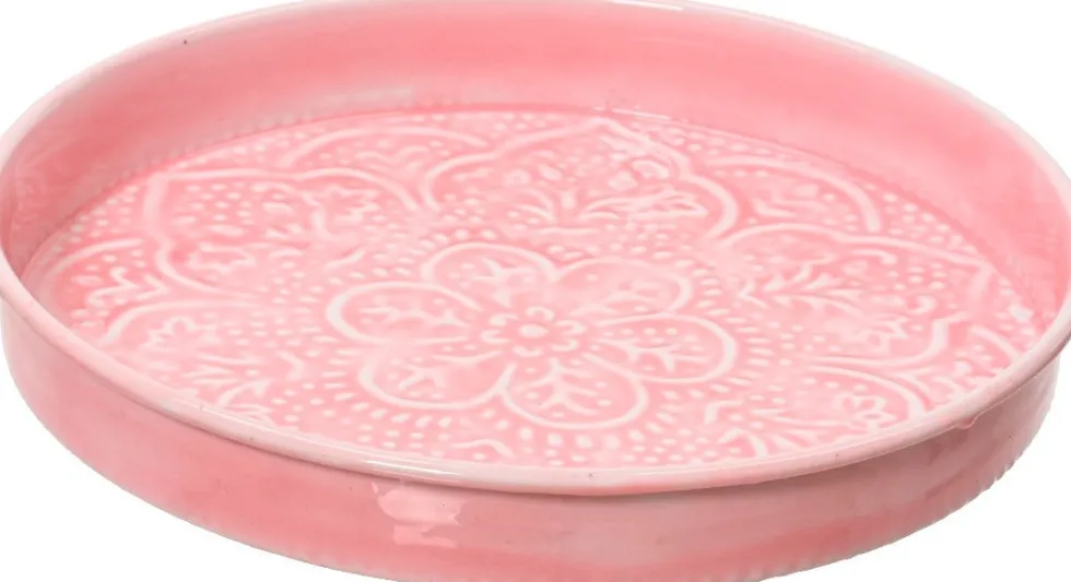 Decoris decoratiebord Cura roze D 23 H 3 cm