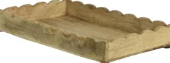 Decoris dienblad naturel mangohout 30,5 x 19,5 x 5 cm