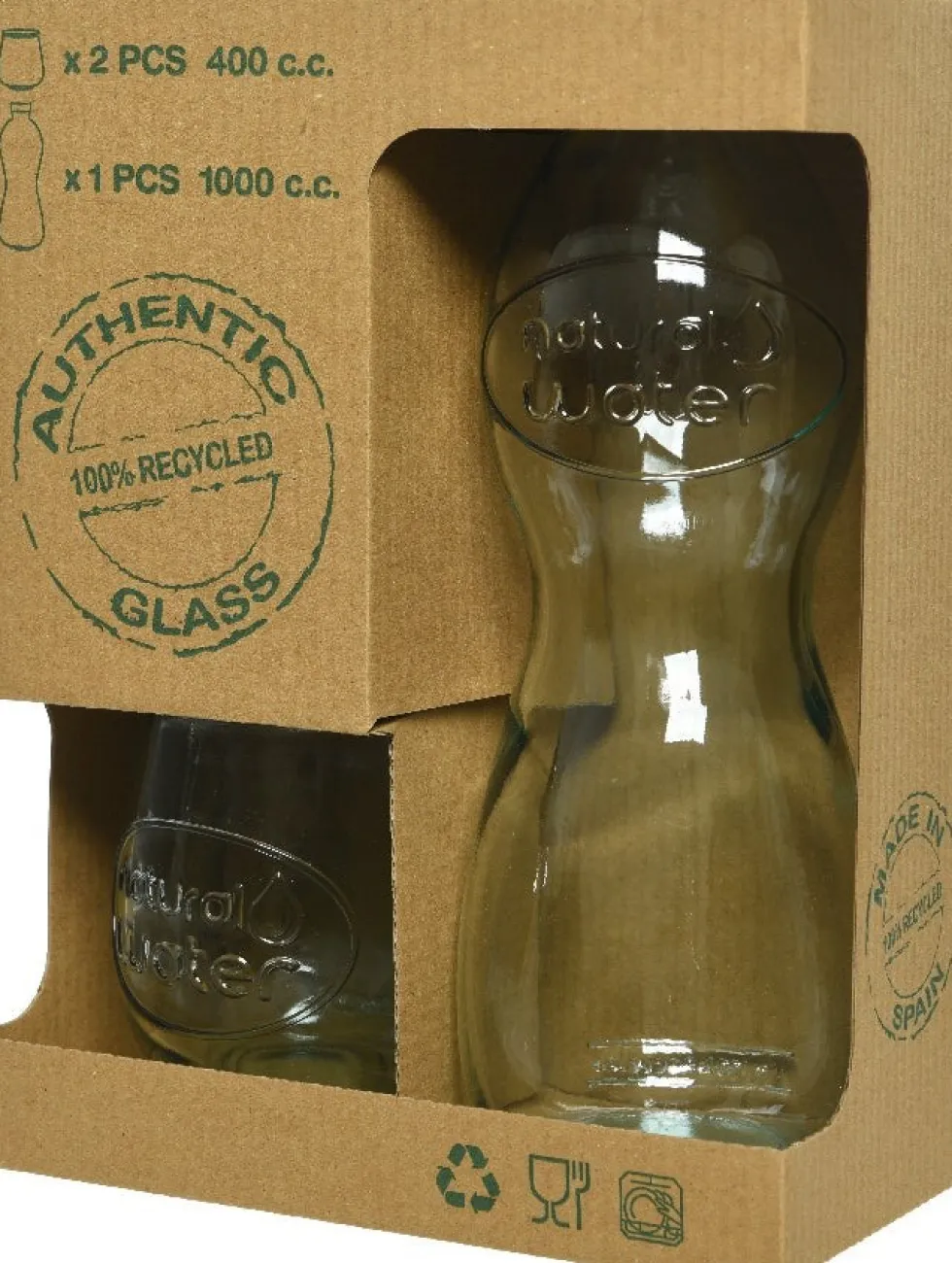 Decoris fles en glazen 3 stuks