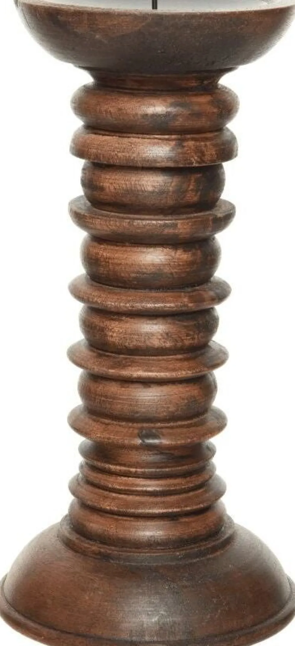 Decoris kandelaar bruin D 8,5 H 25 cm